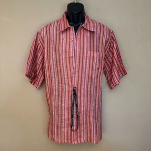 Barry Bricken Linen Short Sleeve Shirt XL Gently worn